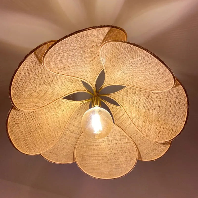 Bohemian-style fabric hanging chandelier in a choice of colours and diameters.