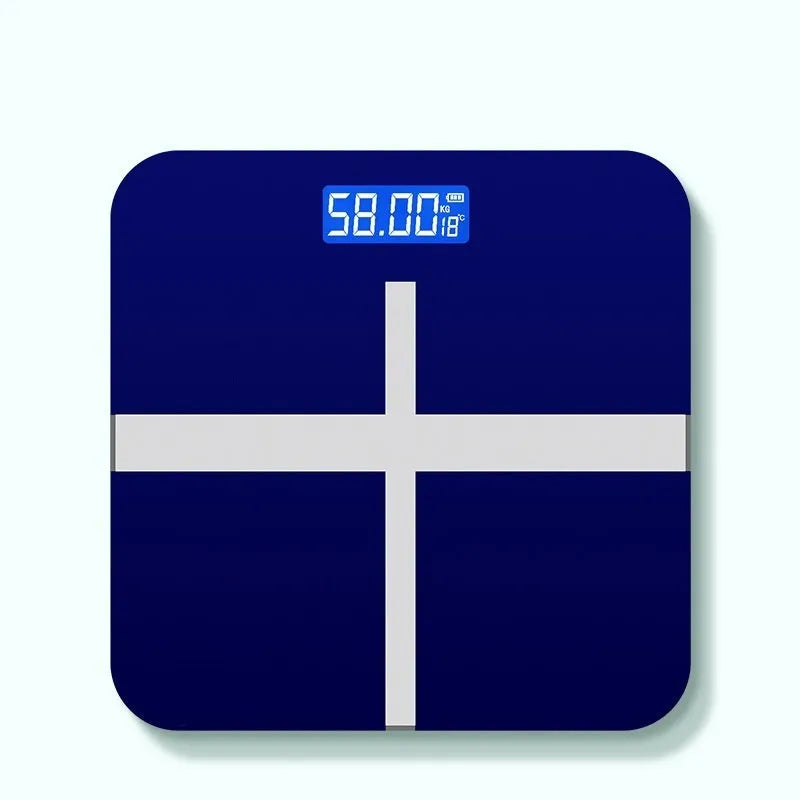 Electronic bathroom scales in cross pattern design with digital display