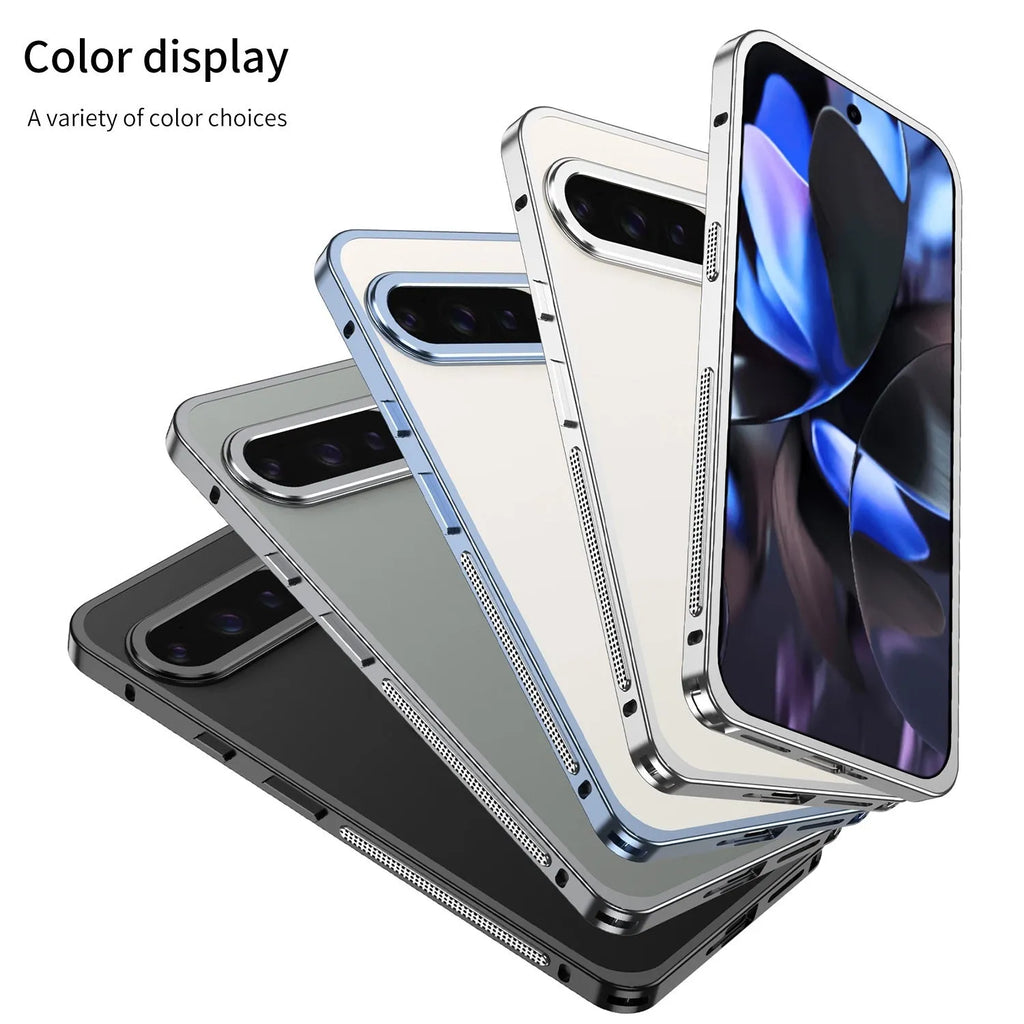Aluminium alloy phone case with heat dissipation bracket for Google Pixel 9 Pro XL in black finish