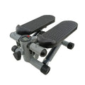 Silver grey household mini treadmill with hydraulic resistance and foldable pedals