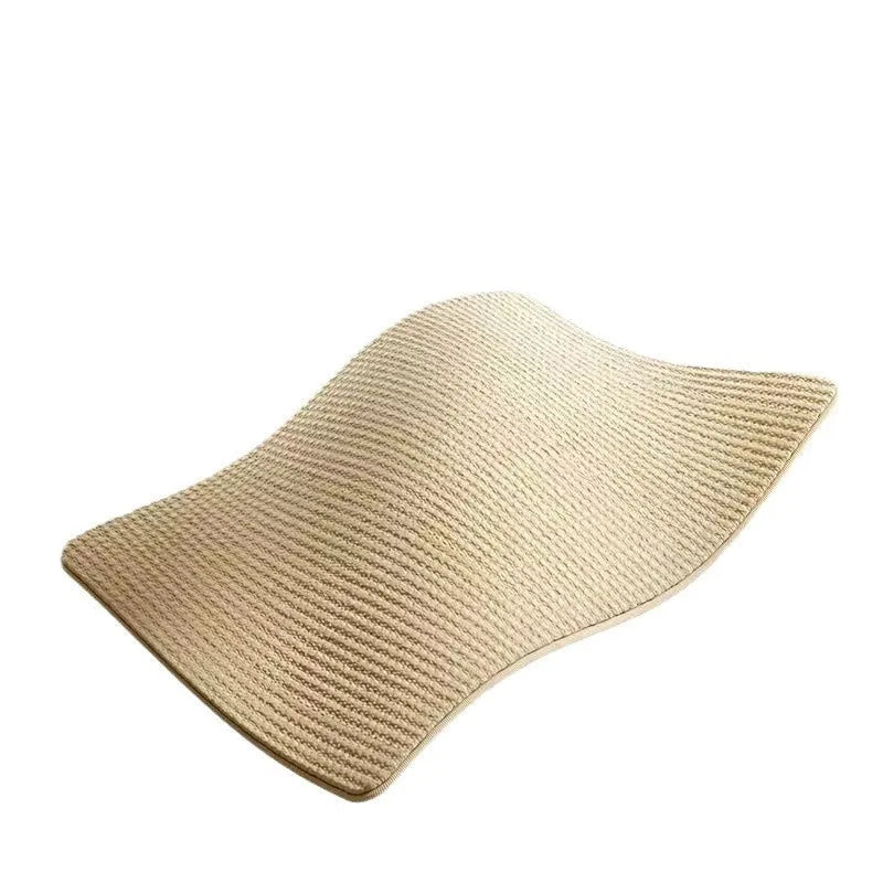 Sisal cat scratch board with natural fibre surface in pastoral design