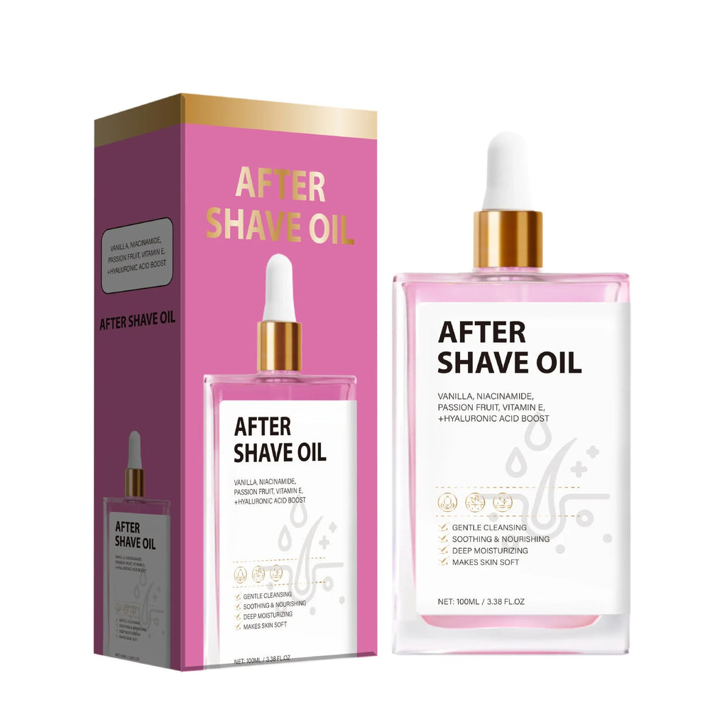 100ml bottle of FP-A021 men's aftershave care oil for post-shave soothing and moisturising.
