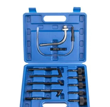 Automatic transmission oil refuelling machine pump tool kit with multiple connectors