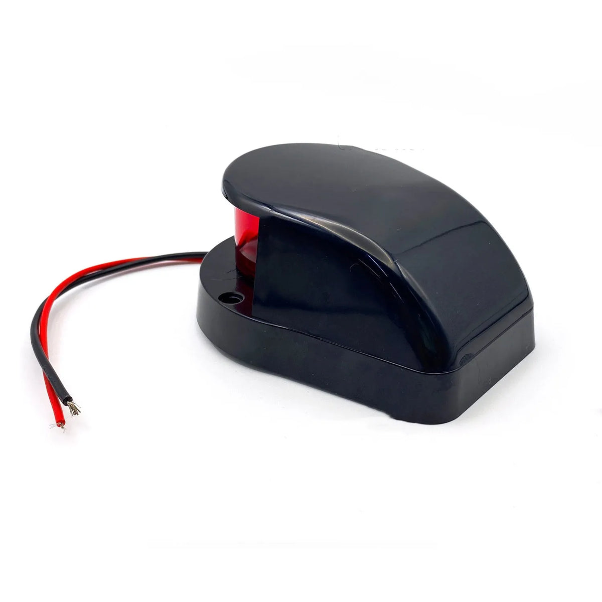 12LED marine navigation light in black housing with red and green LEDs, 26x10mm size for yachts and boats