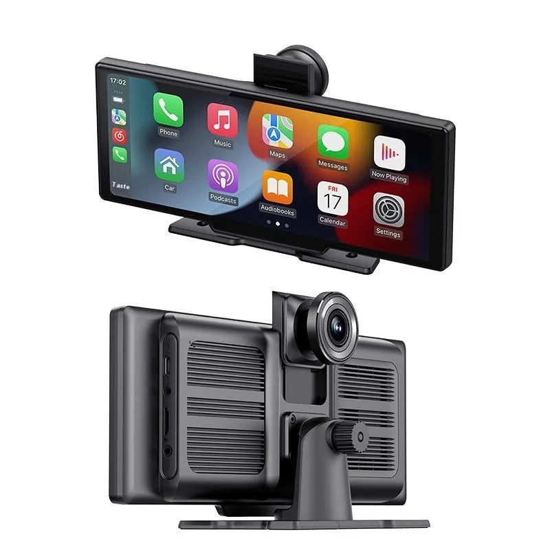1026-inch black wireless Carplay recorder multimedia car with capacitive touch screen and optional dashcam function