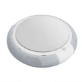 Portable car air purifier in black and white, ABS plastic, 155x42mm, USB powered, negative ion technology
