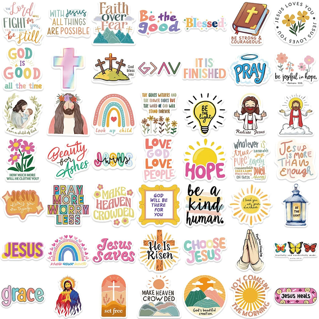 Set of 50 graffiti stickers with random pattern designs for personalised decoration
