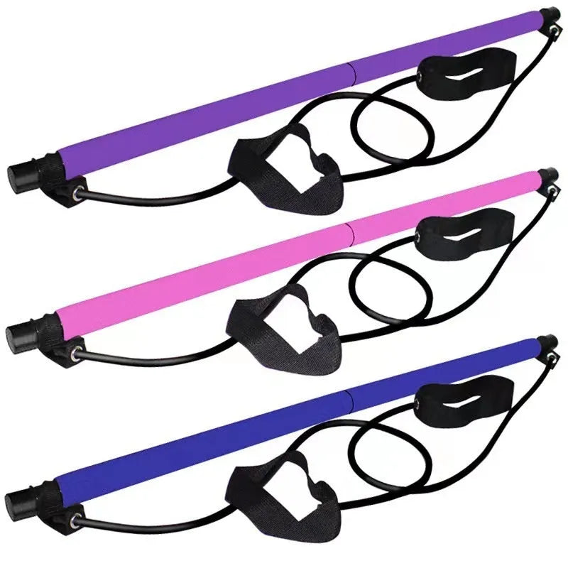 Adjustable fitness hip training pulling rope in purple, pink, blue, or black colours with bubble bag or box packaging