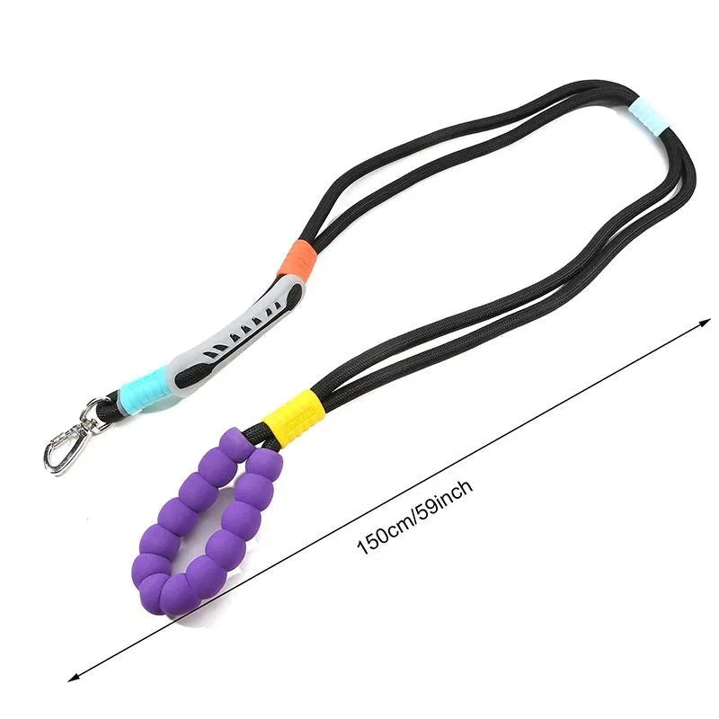 140cm nylon dog traction leash with foam handle in four colour options