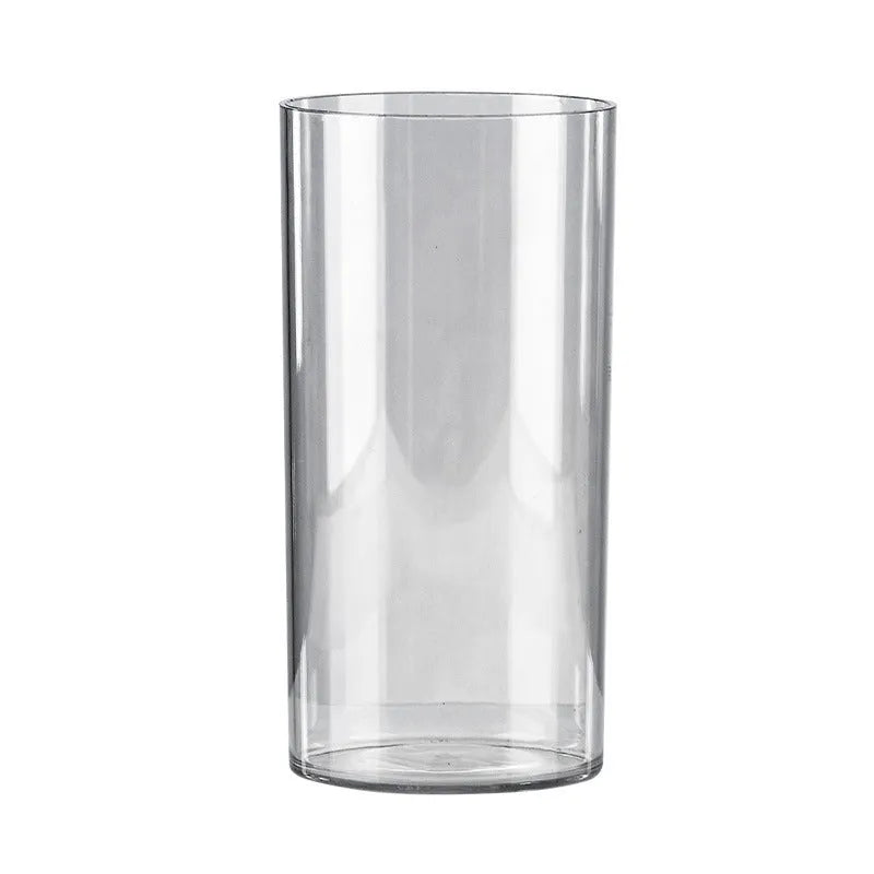Transparent column fish tank in PET and PP, cylindrical desktop aquarium for micro landscape or living room decoration