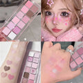 Creative Home 12 colour eye shadow plate showing matte and shimmer eyeshadows in compact palette