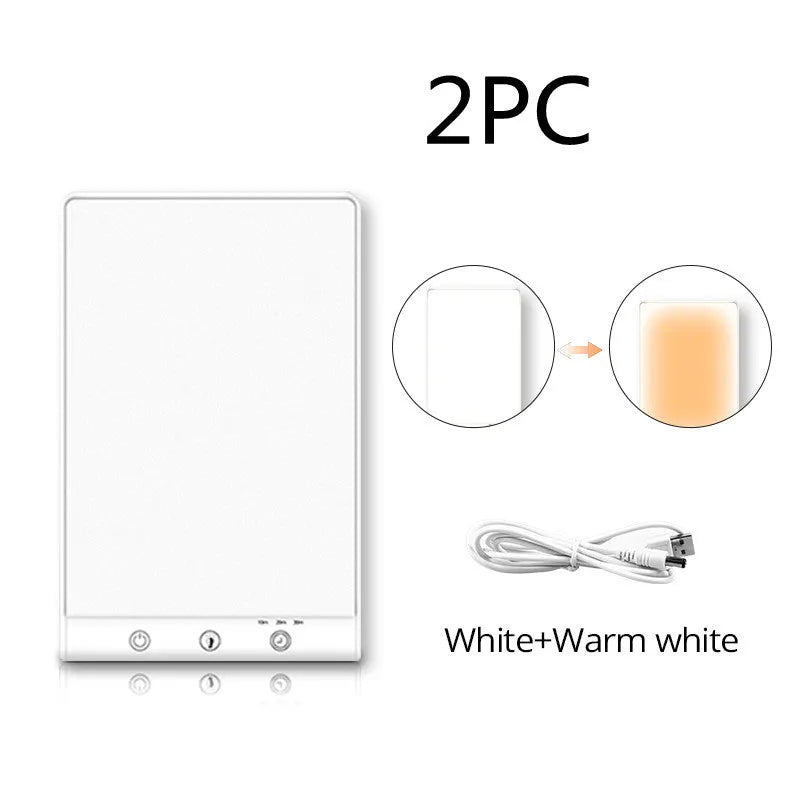 Modern bionic solar emotional lamp with touch controls and USB interface for light therapy applications