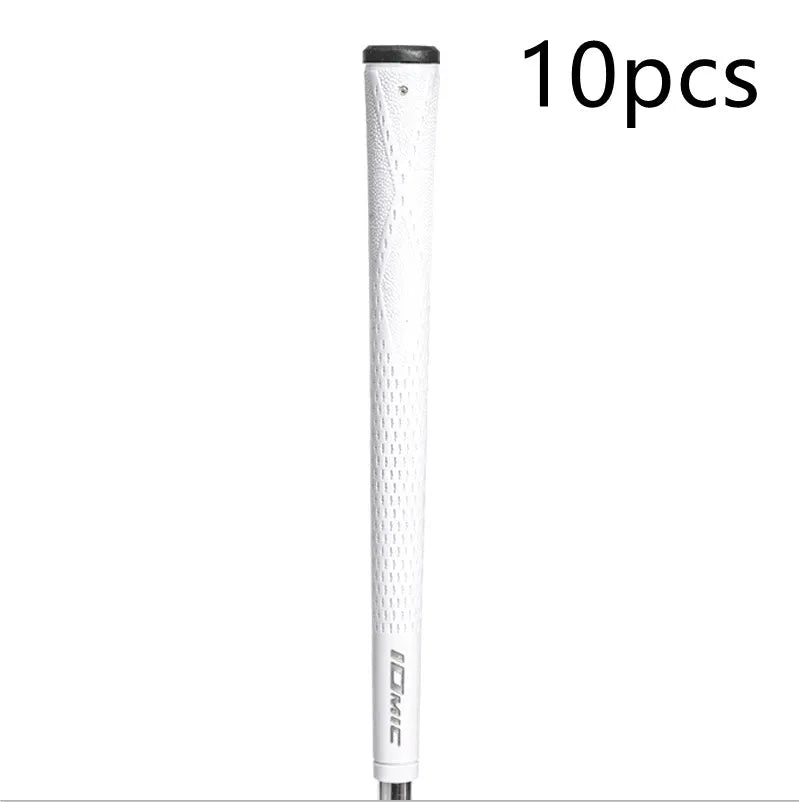 TPE golf club grip in assorted colours including pink, red, blue, white, and two-tone black combinations.