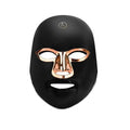 Rechargeable LED beauty mask in white, white rose gold or black gold rim colour options for facial light therapy