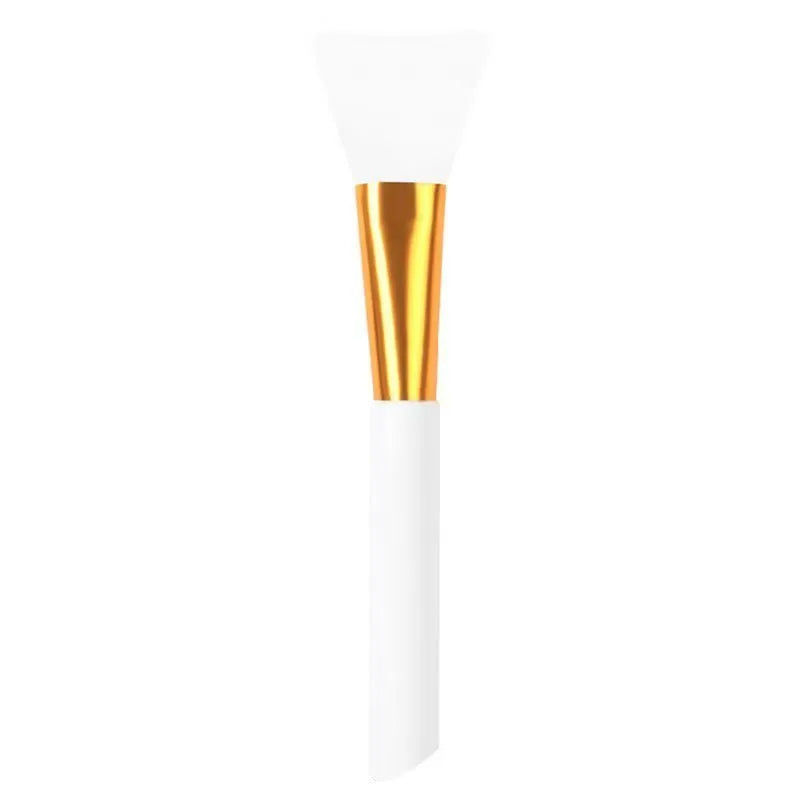 Soft fur facial treatment brush with 13.5cm plastic handle in yellow, pink, white, black or sky blue