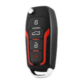 Red and frosted black one-way car alarm system with two remote controls for 3000 metre vehicle security