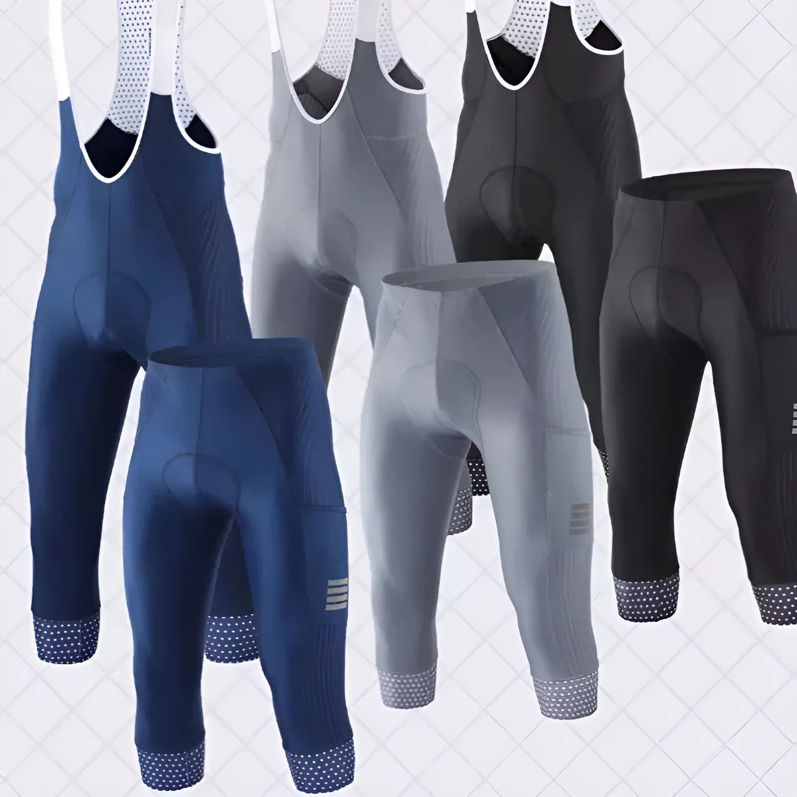 Black shock-absorbing seven-inch cycling shorts with pockets and a matching cushion for road and mountain biking.