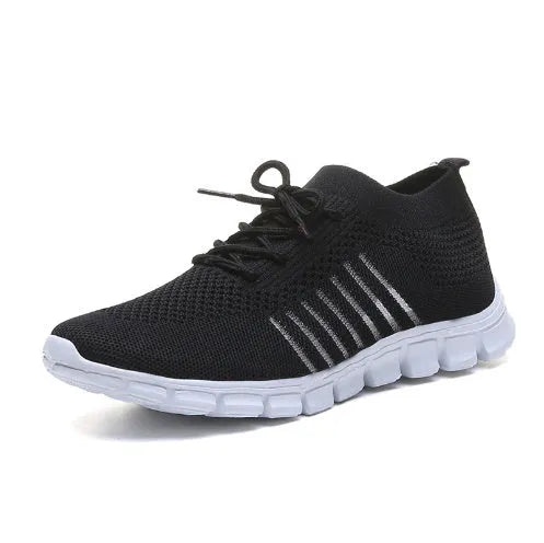 Women's high-cut lace-up platform sneakers in a casual style with a breathable upper and rubber sole