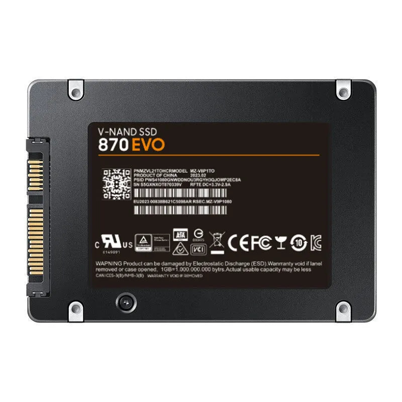 Samsung 870 EVO 2.5-inch SATA internal solid state drive for PC and laptop storage upgrades.
