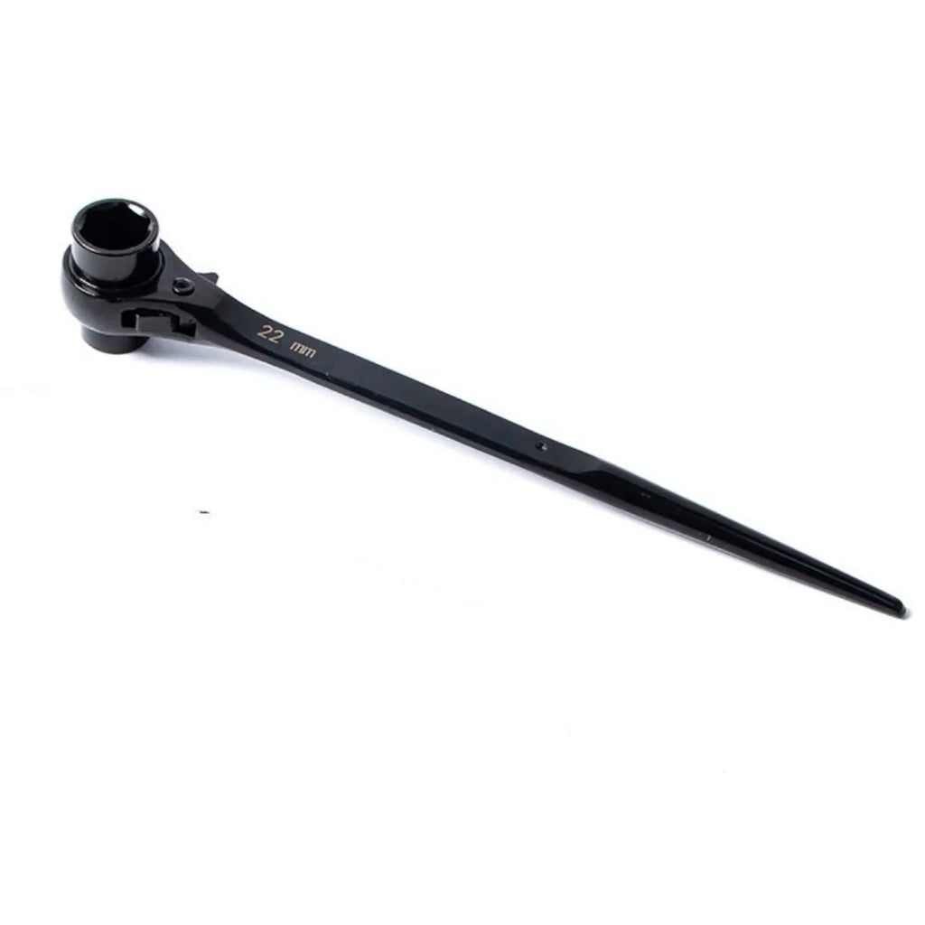 22-24mm pointed-tail ratchet spanner in high carbon steel with bidirectional action