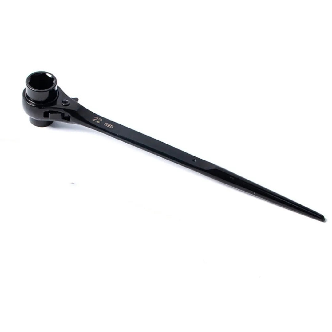 22-24mm pointed-tail ratchet spanner in high carbon steel with bidirectional action