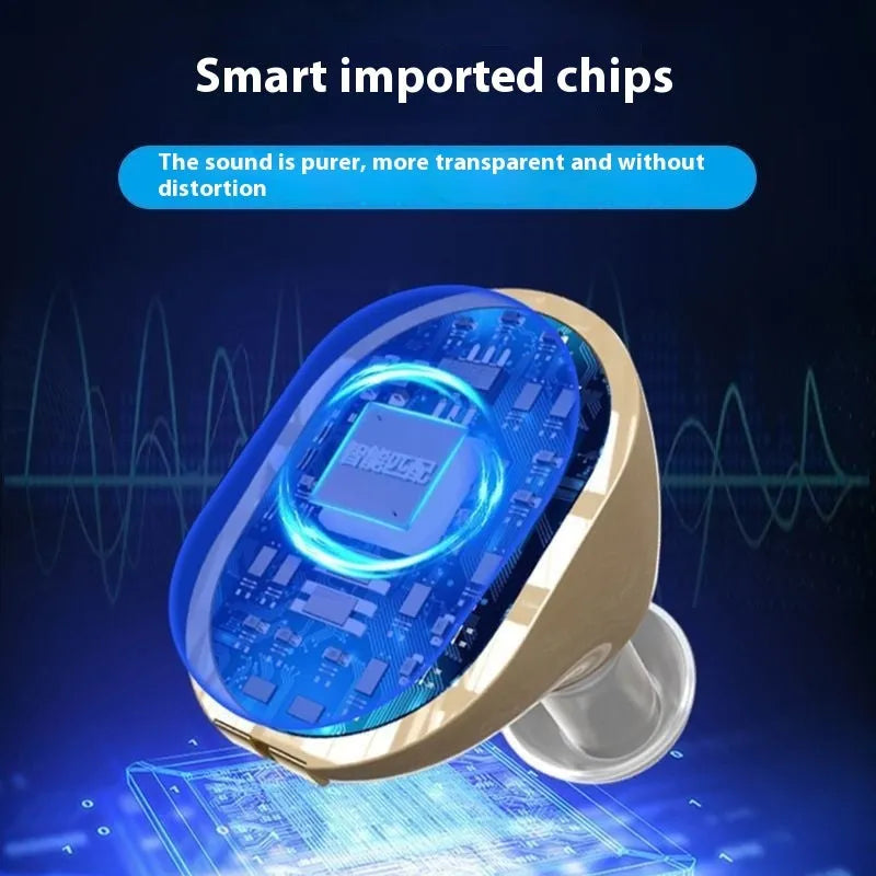 Medical grade noise reduction hearing aid for elderly in skin colour, rechargeable wireless behind-the-ear sound amplifier