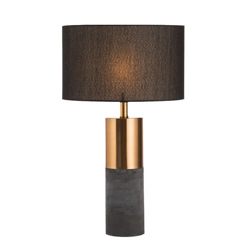 Dark grey industrial style table lamp with Nordic design, 220V, warm white or neutral light options