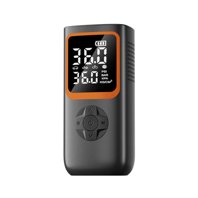 Wireless car handheld inflator pump with dual digital display and USB Type-C charging