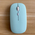 Ultra-thin dual-mode wireless Bluetooth mouse with four-way wheel and adjustable DPI in black