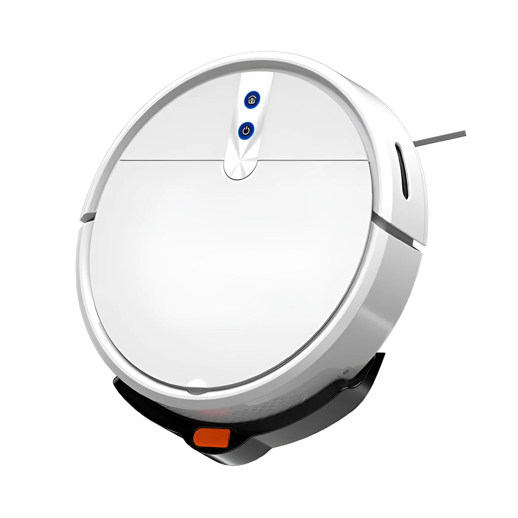 Intelligent sweeping robot vacuum cleaner in black or white with remote control