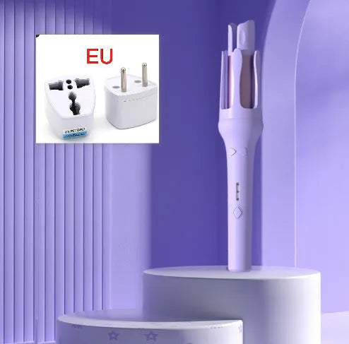Automatic hair curler with 32mm ceramic barrel in a choice of colours including beige and pink.