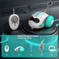 Blue remote control cat teaser toy with charging cable and replacement feathers