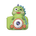 Children's mini cartoon camera digital toy with silicone body, 10.4x8.6x4.6cm, Big Head Dinosaur and Big Head Rabbit Blue options