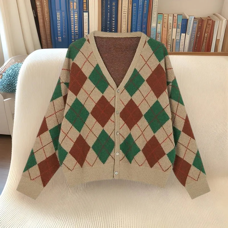 Japanese Korean style casual cardigan coat in acrylic knit fabric, macaron colour options