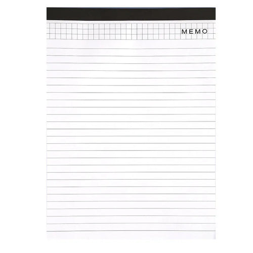 A4 tear-off meeting notebook with grid format pages and adhesive binding