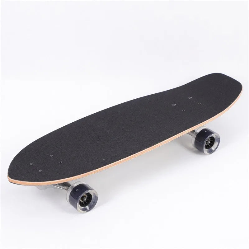White maple wood street scooter with 31-inch deck for adult and child riders