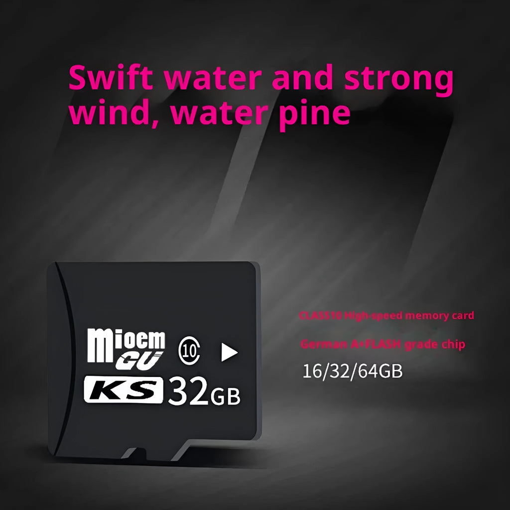 Black 32GB C10 high-speed TF memory card for mobile phone, camera, SLR, monitoring and driving recorder use