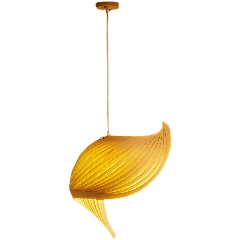 Single head wood woven pendant lamp 40x60cm for living room or restaurant ceiling