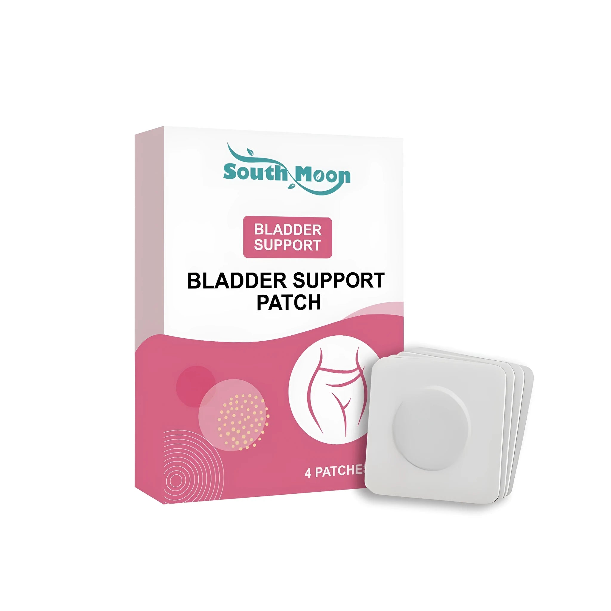 Pack of four bladder care patches with ginger, mint and aloe vera ingredients