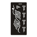 Geometric patterned temporary tattoo sticker sheet in a Southeast Asian style on water transfer paper.