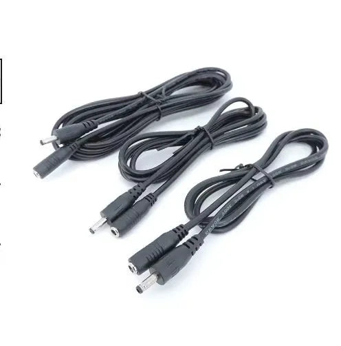 Black copper 22AWG DC power cord male to female plug