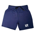 Men's loose metal silk fabric sports shorts in multiple colours on a white background.