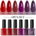 UV gel nail polish set with 20 bottles in glittering nude colours for home manicures