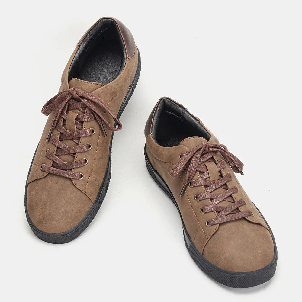 Men's casual pumps in colour KD4276, artificial PU upper with leather stitching, round toe, low flat heel