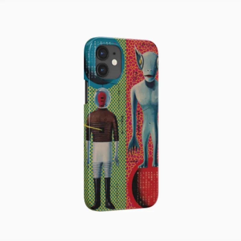 Retro art design hard shell iPhone case in frosted and glossy finish options