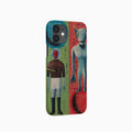 Retro art design hard shell iPhone case in frosted and glossy finish options