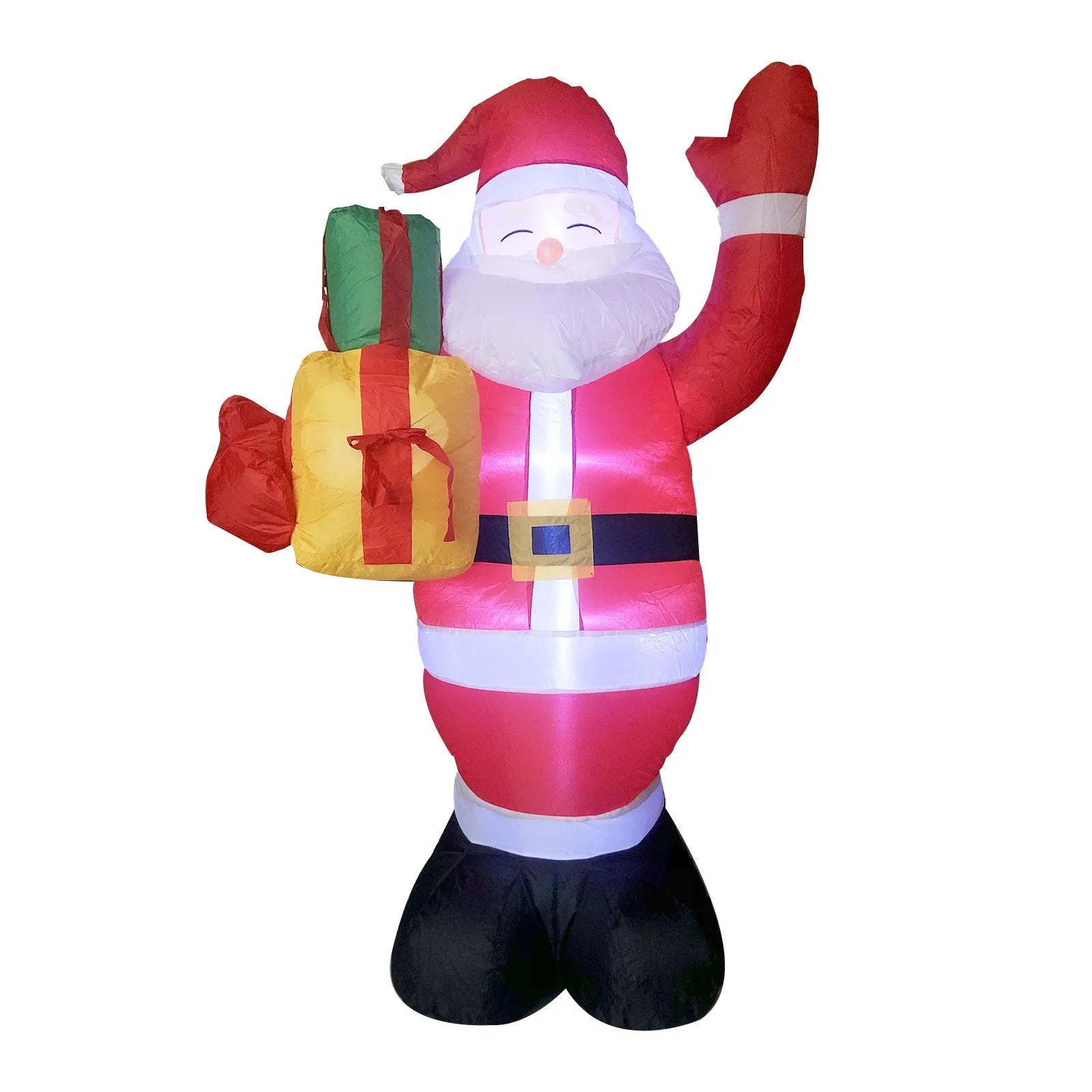 Outdoor Christmas LED inflatable decoration showing Santa, snowman, or tree design with illuminated features