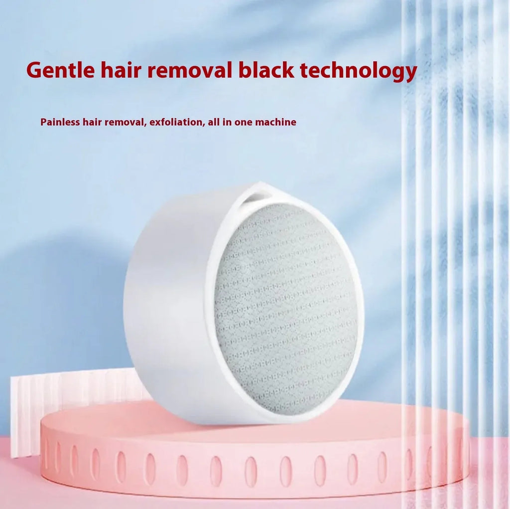 Nano glass epilator and foot grinder 2-in-1 personal hair removal device in plastic with washable head.