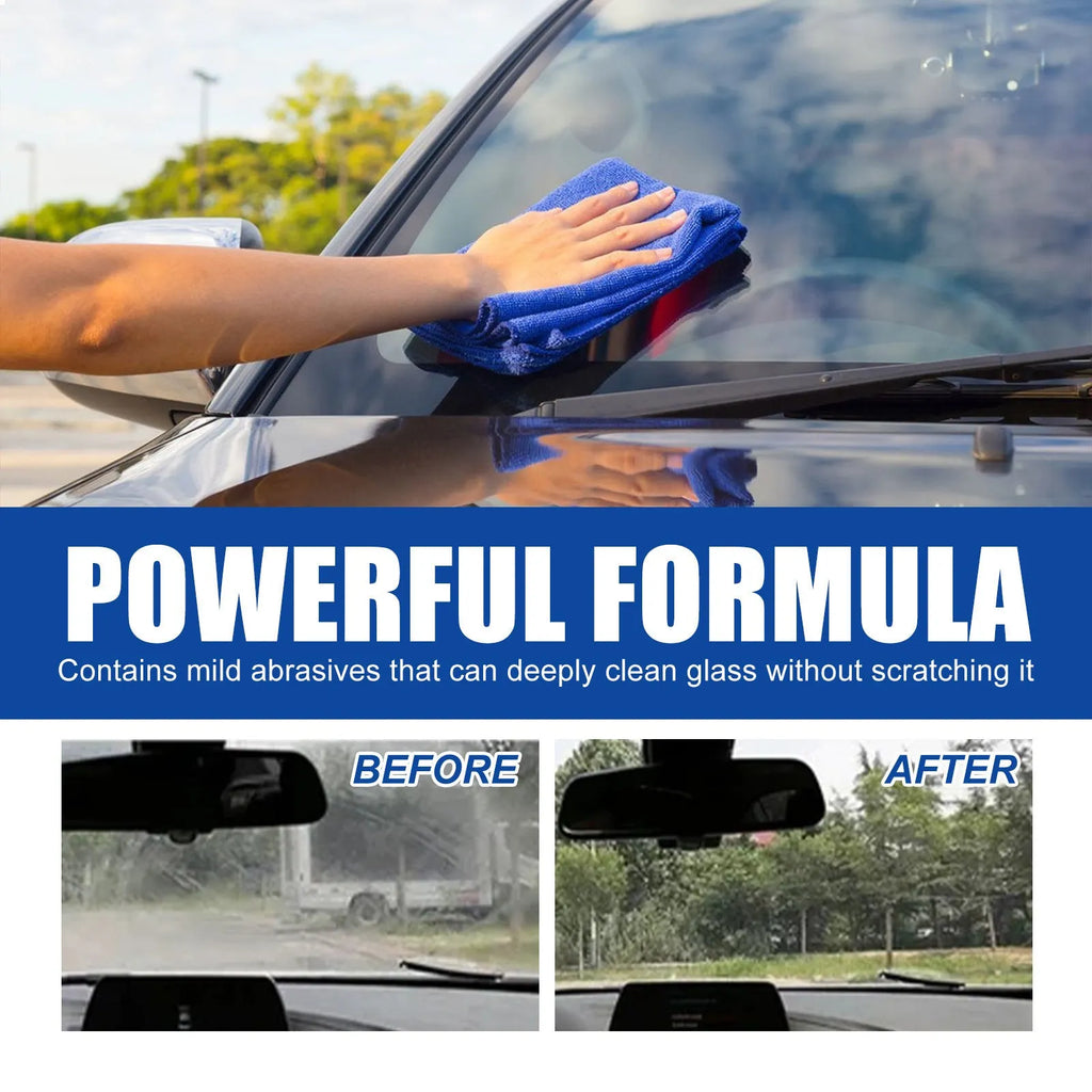 120ml glass oil film remover bottle and sponge for cleaning car window stains