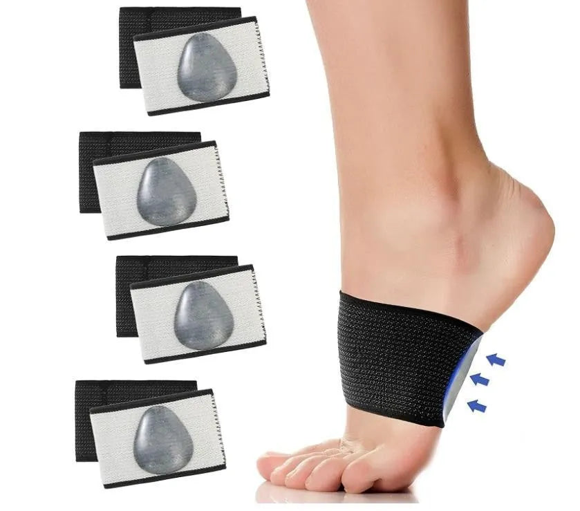 Elastic foot bandage with removable heart pad arch support for men and women